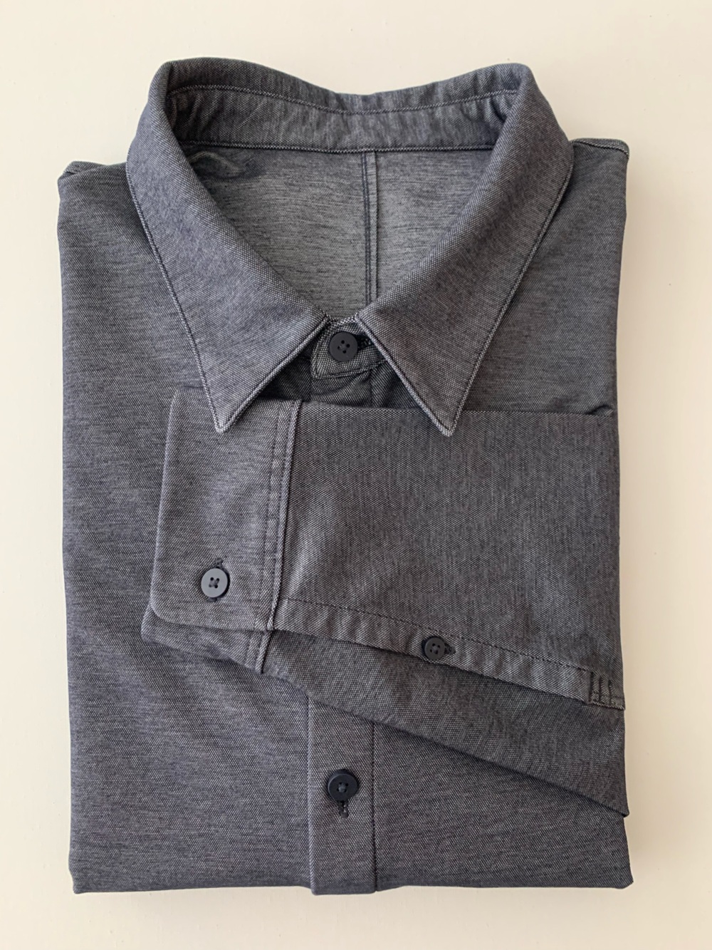 Lululemon Commission Long Sleeve Shirt XL - Enzyme Dye Black Night